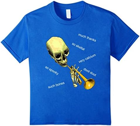Kids Mr Skeltal Doot &amp; Meme | Funny Bones &amp; Calcium T-Shirt 12 Royal Blue