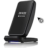 INVZI Fast Wireless Charger Stand with Cooling Fan 10W Compatible for Samsung Galaxy Note 9/S9/S9 Plus/Note 8/S8 and All Qi-enableed Devices [No AC Adapter]