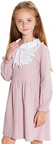 Sanlutoz Princess Girl Dress Bow Kids Dresses Cotton Toddler Clothing Long  Sleeve Holiday (5-6 years/120cm, KDW7107) price in UAE | Amazon UAE