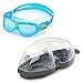 Aqua Sphere Seal Kid2 Swim Mask with Blue Lens (Aqua/Blue) - UV Protection Anti-Fog Swim Goggles for Kids