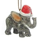 ELEPHANT Baby w/SANTA HAT Christmas Ornament