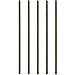 32-Inch by 3/4-Inch Aluminum Round Black Smooth Balusters - 5 Pack