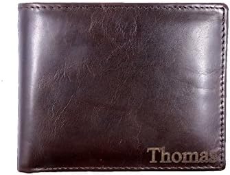 Personalized Mens Leather Wallet,Custom Wallet,RFID Blocking Bifold Wallet,mens gift