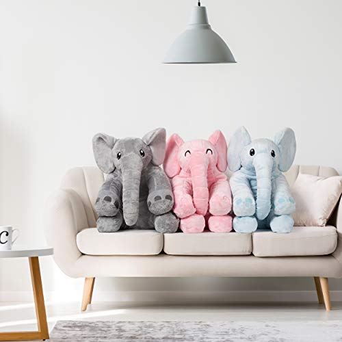 corimori® - Elefant Nio, großes XXL Kuscheltier 55 cm für Kleinkinder, bauschig und weich, kuschel-softe Qualität, blau – Bild 5