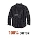 Harley-Davidson Official Men's Over-Dyed Plaid Slim Fit Shirt, Plaid/Black