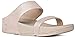 FitFlop Women's Lulu Shimmersuede Slide Sandal, Nude, 7 M US