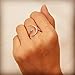 Angol Crescent Moon Star Adjustable Ring, 925 Sterling Silver Moon Ring Cubic Zirconia Opening Ring Jewelry Gift for Women Teens with Gift Box