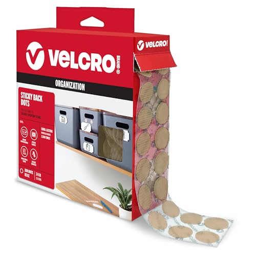 VELCRO Brand Sticky Back Dots | 200 Pk, Beige | 3/4" Circles | Perfect for Clas…