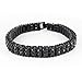 14K Black Gold Plated Gold 2 ROW Diamond Iced Out Bracelet (8 inches)