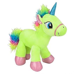 Amazon.com: Sparkling Green Rainbow Unicorn Plush Stuffed ...