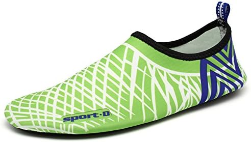 Softance Women Men Swimming Water Shoes Riding Shoes Socks (2017 Improved Version) (XL: US Women 8.5-9/Men 7.5-8=EUR 41-42, White/Green)
