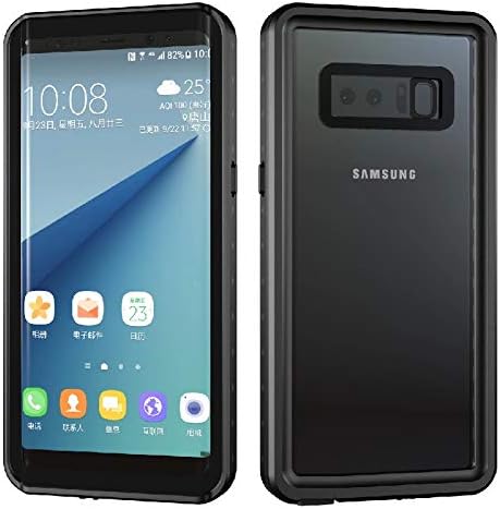 Wildtek DOT Series Samsung Note 8 Waterproof Case | Underwater Snowproof Dirtproof Shockproof with Touch ID | Fully Sealed Cover Waterproof Phone Case | 4.7 Inch Black