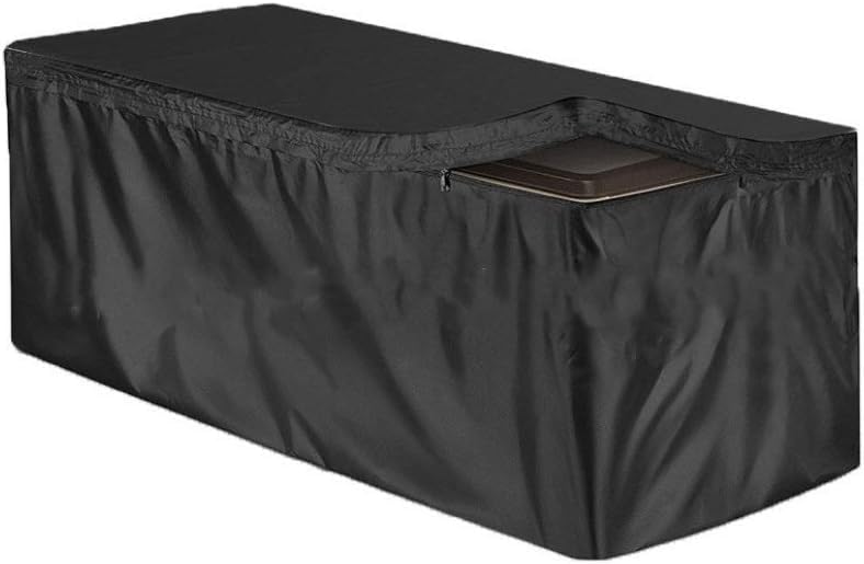ELR Patio Deck Box Cover, 210D Waterproof Deck Box Defender Cover Dustproof Outdoor Storage Deck Boxes Covers for All-Season (L: 62.2x29.92x27.95in/ 158x76x71cm)