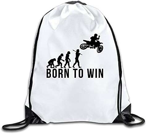 Motorcycle Evolution 100% Polyester Fiber Drawstring Tote Bag One Size