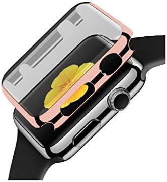 Smarmate Ultra-thin All-around Protective Case Cover with Built-in Screen Protector for 42mm Apple Watch Series 2 (Shiny Pink)