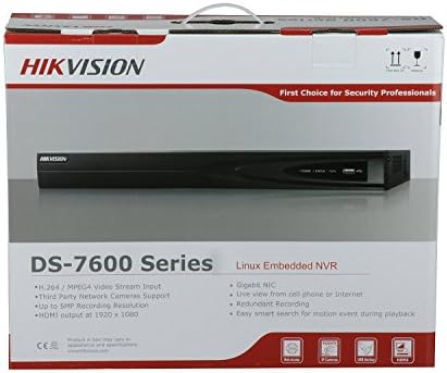 ZKDSUIPC Hikvision 4ch PoE Embedded Plug & Play Network Video Recorder DS-7604NI-E1/4P Supports up to 4TB HDD (Not Included) English Version Support Upgrade