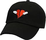 FGSS Mens Heart Break Embroidery Adjustable Cotton Strapback Dad Hat Baseball Cap