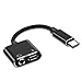 OWIKAR 2-in-1 Type C to 3.5mm Headphone Jack Adapter/Connector Charger, Earphone Aux Audio & Charge Adapter for Motorola, Letv 2 Pro, 3 Pro, Max 2, Huawei, Xiaomi & More USB C Devices