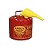 Eagle UI-50-FS Red Galvanized Steel Type I Gasoline Safety Can with Funnel, 5 gallon Capacity, 13.5" Height, 12.5" Diameter primary