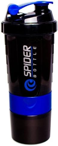 Spider 500ml Black/ Blue Shaker by Spider Bottle