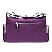Women's Casual Tote Handbag Water Resistant Nylon Crossbody Bags Shoulder Bags Tote Purse Lady Messenger Bag (Purple)