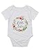 Kidlove Baby Girls Floral Printed Short Sleeve T Shirts Rompers Bodysuit