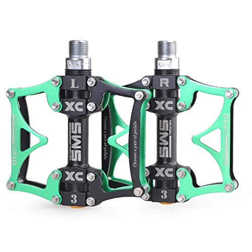 TRADE® 3 Bearing Road Mountain Bike Platform Pedals Flat Sealed Lubricate Bearing Axle 9/16 Inch