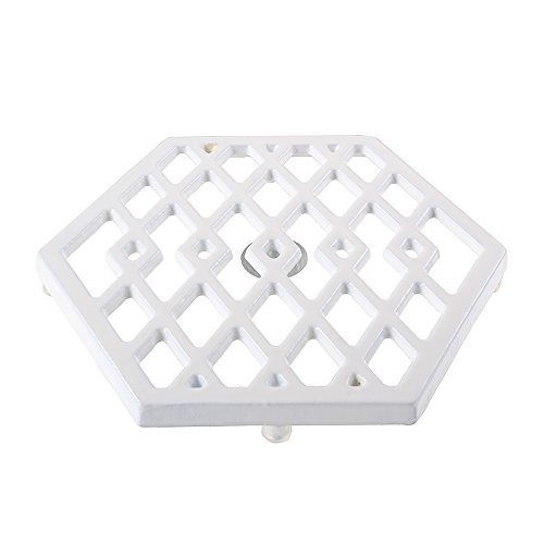 Hexagon Enamel Cast Iron Trivets White Metal Trivets for Kitchen Dining