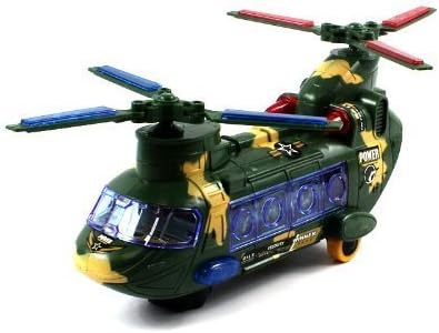 Military Army Chinook Bump 'N Go Toy Helicopter by Velocity Toys