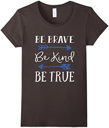Women's Be Brave Be Kind Be True Classic Fit TShirt Medium Asphalt