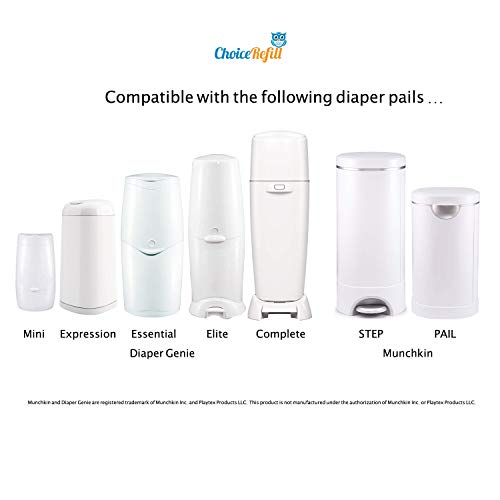 ChoiceRefill Compatible with Diaper Genie Pails, 2-Pack, 540 Count