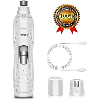 Dog Nail Grinder Upgraded 2 Speed Pet Nail Trimmer Clipper Gentle Painless Paws Grooming Trimming Small Medium Large Dogs Cats Portable Rechargeable by Petural
