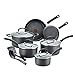 T-fal E765SC Ultimate Hard Anodized Nonstick 12 Piece Cookware Set, Dishwasher Safe Pots and Pans Set, Black primary