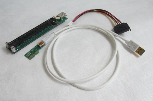PCIe 1X to PCIe 16X Card with USB 3.0 Cable