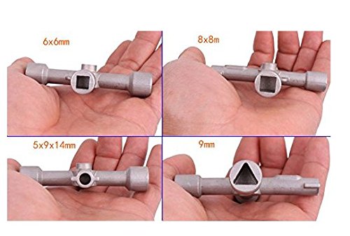 Alloy Multifunctional Electronic Control Cabinet Triangular Key Wrench Elevator Key Meter Square Hole of the Valve Train Door Key Emergency Survival Tool