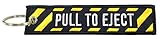 Pull to Eject, Embroidered Key Chain