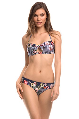 Isabella Rose Women's Piccadilly Bandeau Bikini Top Indigo L