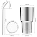 YOUKE OLA Stainless Steel Tumbler 30oz - Vacuum Insulated Tumbler Coffee Cup Double Wall Large Travel Mug with Lid, Straw, Brush, Gift Box Set (Silver, 30oz-4 Pack)