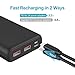 Charmast Portable Charger, Power Bank 30000mAh, 20W USB C Portable Charger, Fast Charging Travel Battery Pack, High-Capacity External Phone Charger Compatible with iPhone, iPad (Black 4)