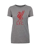 Official Liverpool FC Womens Grey Liverbird T Shirt