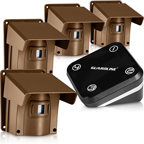 Guardline 500 Foot Range Wireless Driveway Alarm [4 Motion Detector