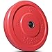 Titan Fitness 45 LB Single Red Economy Olympic Bumper Plates, Rubber with Steel Insert, Strength Training