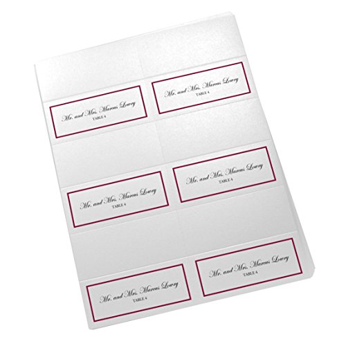 Documents and Designs Single Line Border Easy Print Place Cards, Burgundy, Set of 60 (10 Sheets) - Thumbnail 4