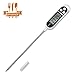Meat Thermometer LQQBSTORAGE Instant Read Meat Thermometer With 5.9 Inch Long Probe And LCD Screen Digital Meat Thermometer For Kitchen Cooking Food Grill BBQ Candy Milk Water-White