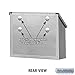 Salsbury Industries 4515 Decorative Horizontal Style Mailbox, Stainless Steel