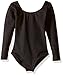 Capezio Little Girls' Team Basics Long Sleeve Leotard,Black,S (4-6)