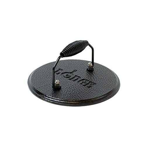 Lodge LGPR3 Cast Iron Round Grill Press, PreSeasoned, 7.5inch