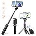 Humixx 4-in-1 Selfie Stick Tripod Professional Pocket Lightweight Heavy Duty Aluminum Tripod Stand with Bluetooth Remote Shutter Compatible with iPhone Samsung Android Cellphone Camera GoPro