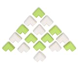 Baby corner Protector, SoMarkt 16Pcs Soft Thick Table Furniture Baby Corner Guards safety Protector to Absorb Impact Protect Your Loved Ones(8 Beige and 8 Green)