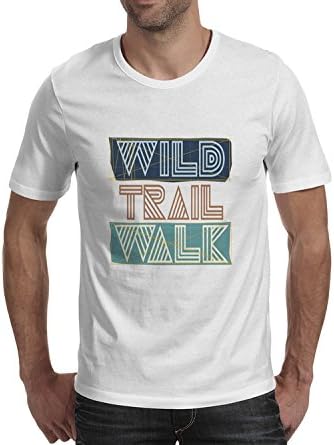 Sbock Mens Cotton Wild Trail Walk Graphic Short Sleeve T-shirt White XXL